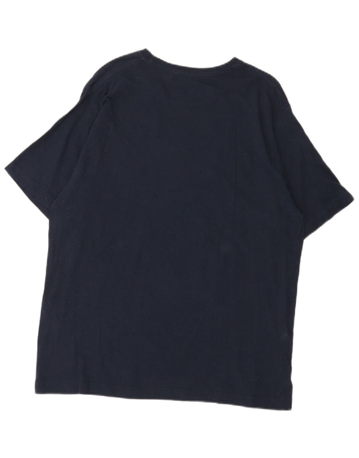 Dkny Herren T-Shirt Top Large Marineblau Baumwolle