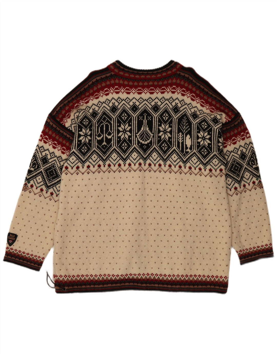DALE OF NORWAY Herren-Pullover mit Reißverschluss, XL, Off-White, Fair Isle