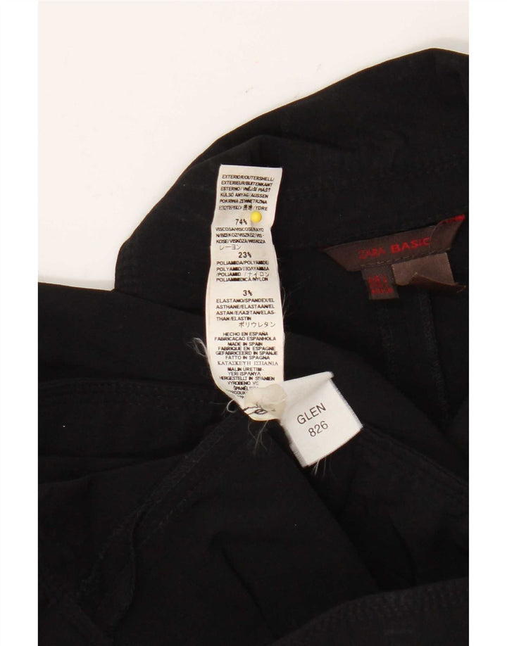 Zara Damen Bomberjacke UK 14 Große schwarze Viskose