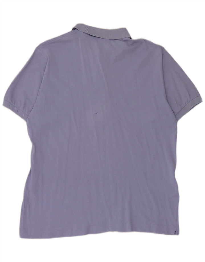 Lacoste Herren-Poloshirt, Größe 6 XL, blaue Baumwolle