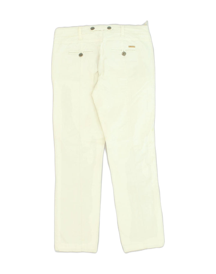 MASSIMO DUTTI Womens Slim Casual Trousers EU 40 Medium W32 L28/ White | Vintage Massimo Dutti | Thrift | Second-Hand Massimo Dutti | Used Clothing | Messina Hembry 
