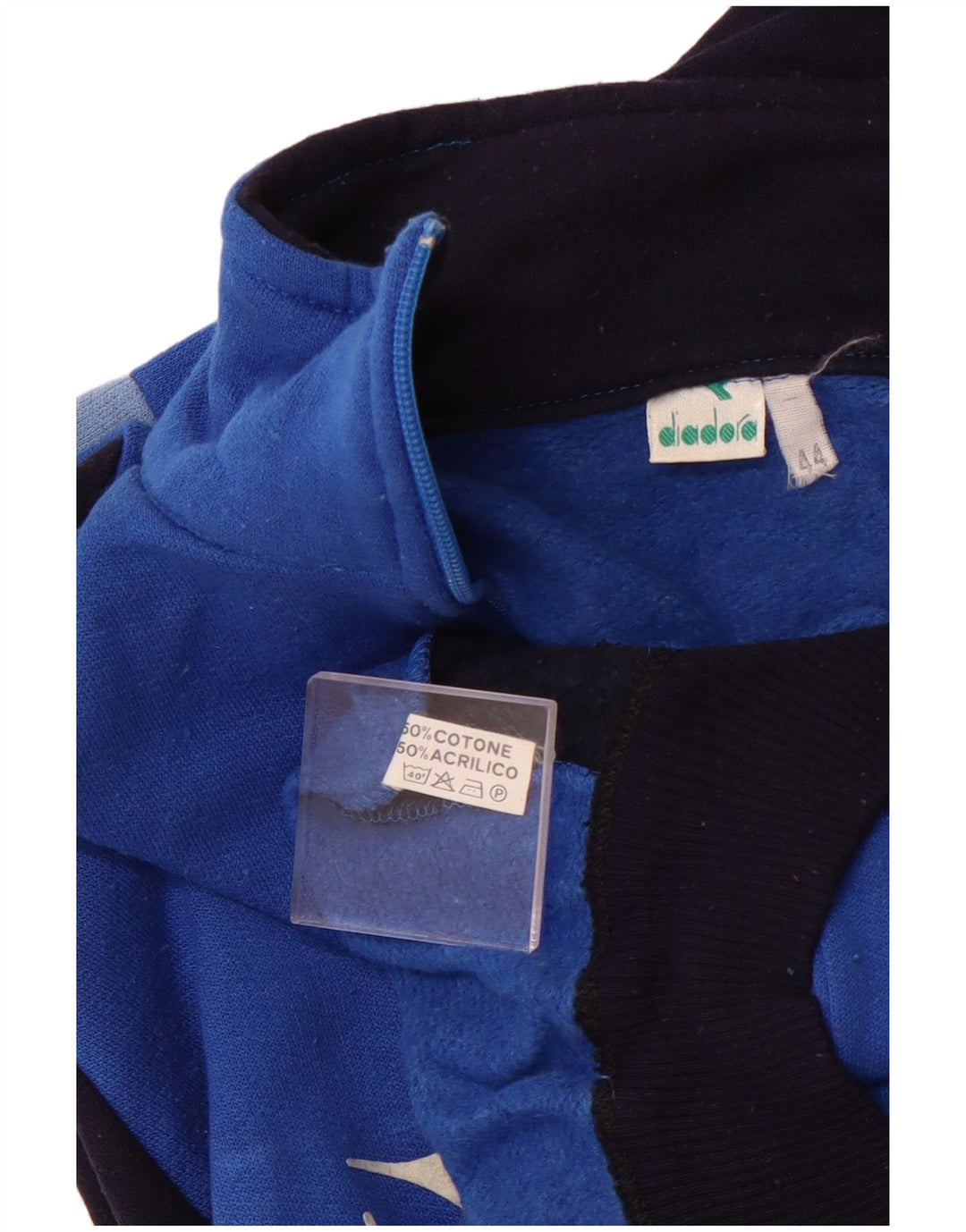 DIADORA Damen-Trainingsanzug „Italia“, Top-Jacke, Größe 44, groß, blau, Farbblock