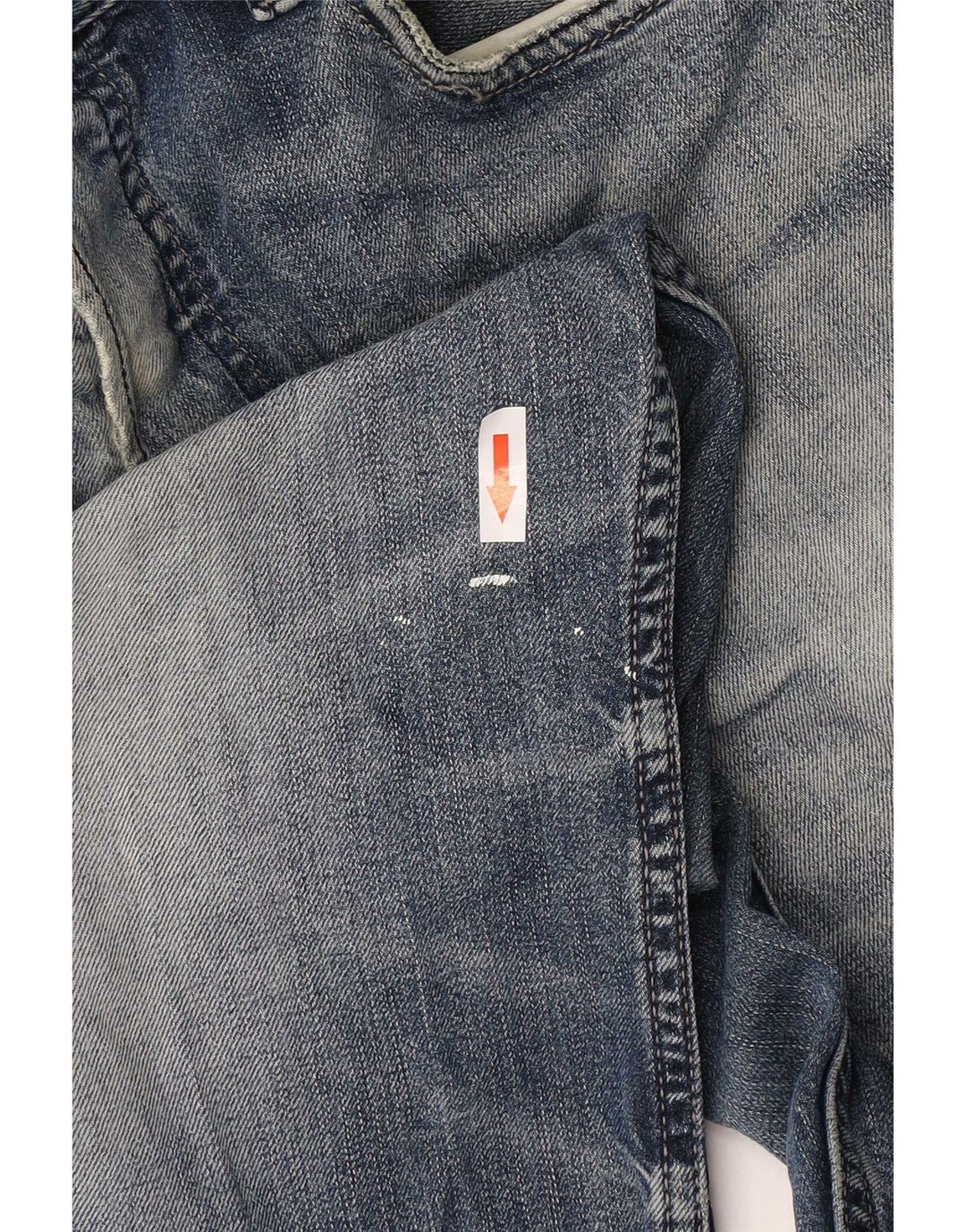 Diesel Herren Larkee Straight Jeans W32 L30 Blaue Baumwolle