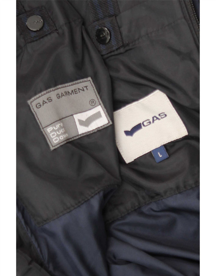 Gas Herren Wattierte Jacke UK 40 Large Schwarz
