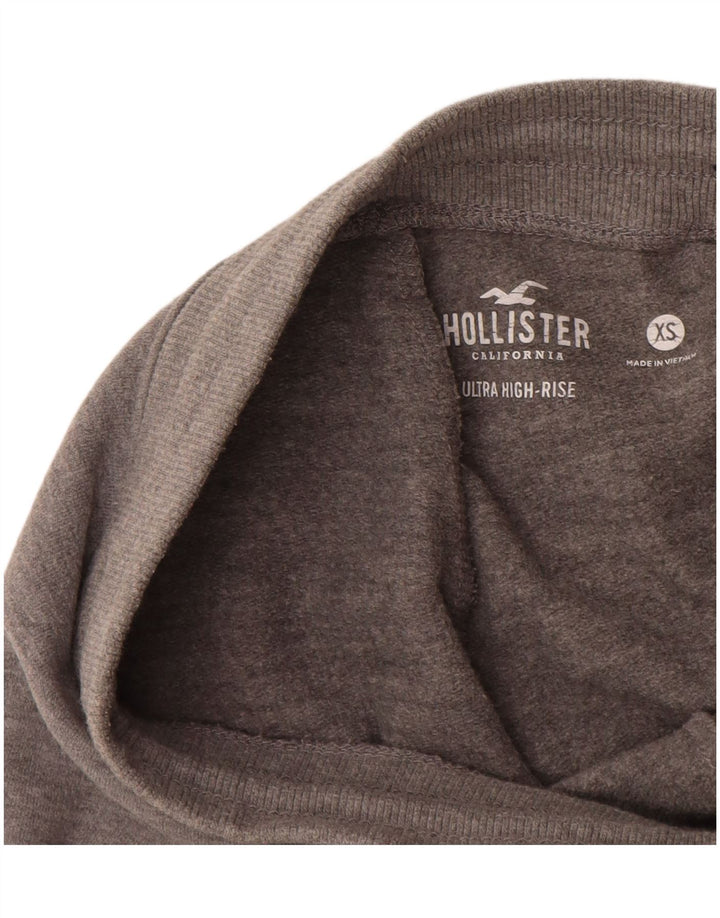 HOLLISTER Damen-Trainingsanzug mit Grafik, Jogginghose, Größe 4 XS, graue Baumwolle