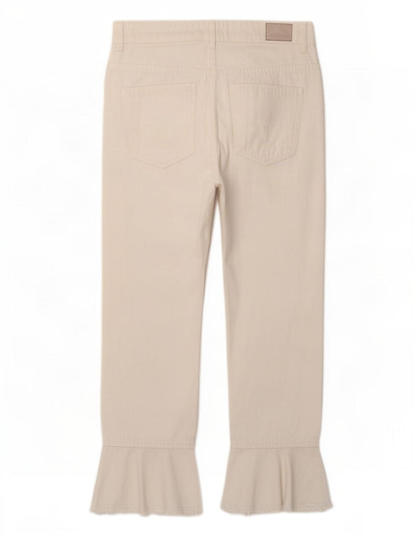 Kurze Jeans für Damen von Zara, EU 36, XS, B26, L26, weiße Baumwolle