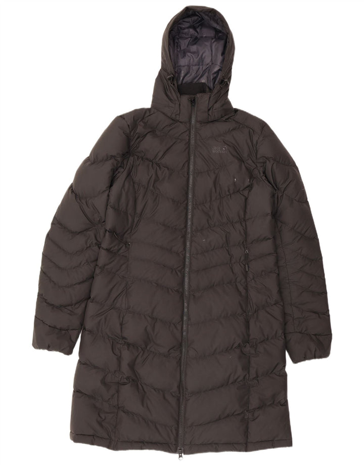 Jack Wolfskin Damen Kapuzenmantel, gepolstert, UK 10/12, mittelschwarz, Polyester