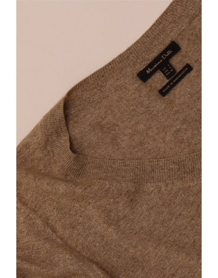 Massimo Dutti Damen Top 3/4 Ärmel UK 10 Small Braun
