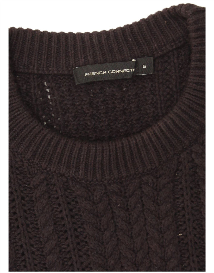 French Connection Herren-Pullover mit Rundhalsausschnitt, Größe S, marineblaue Baumwolle