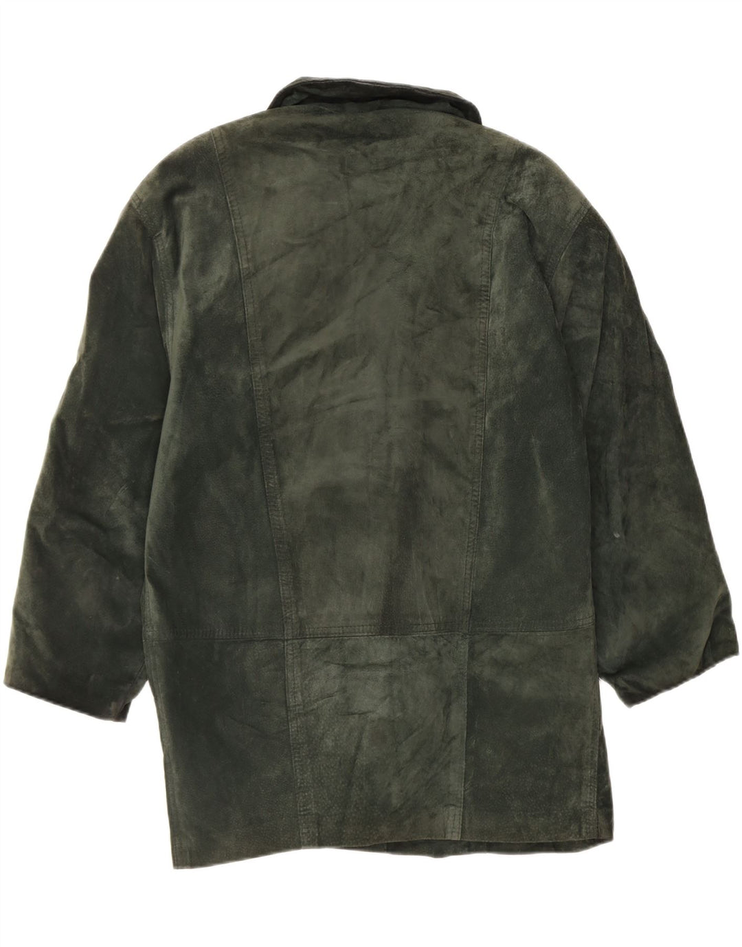 DIMITRI Womens Oversized Suede Overcoat UK 10 Small Green Leather Vintage Dimitri and Second-Hand Dimitri from Messina Hembry 