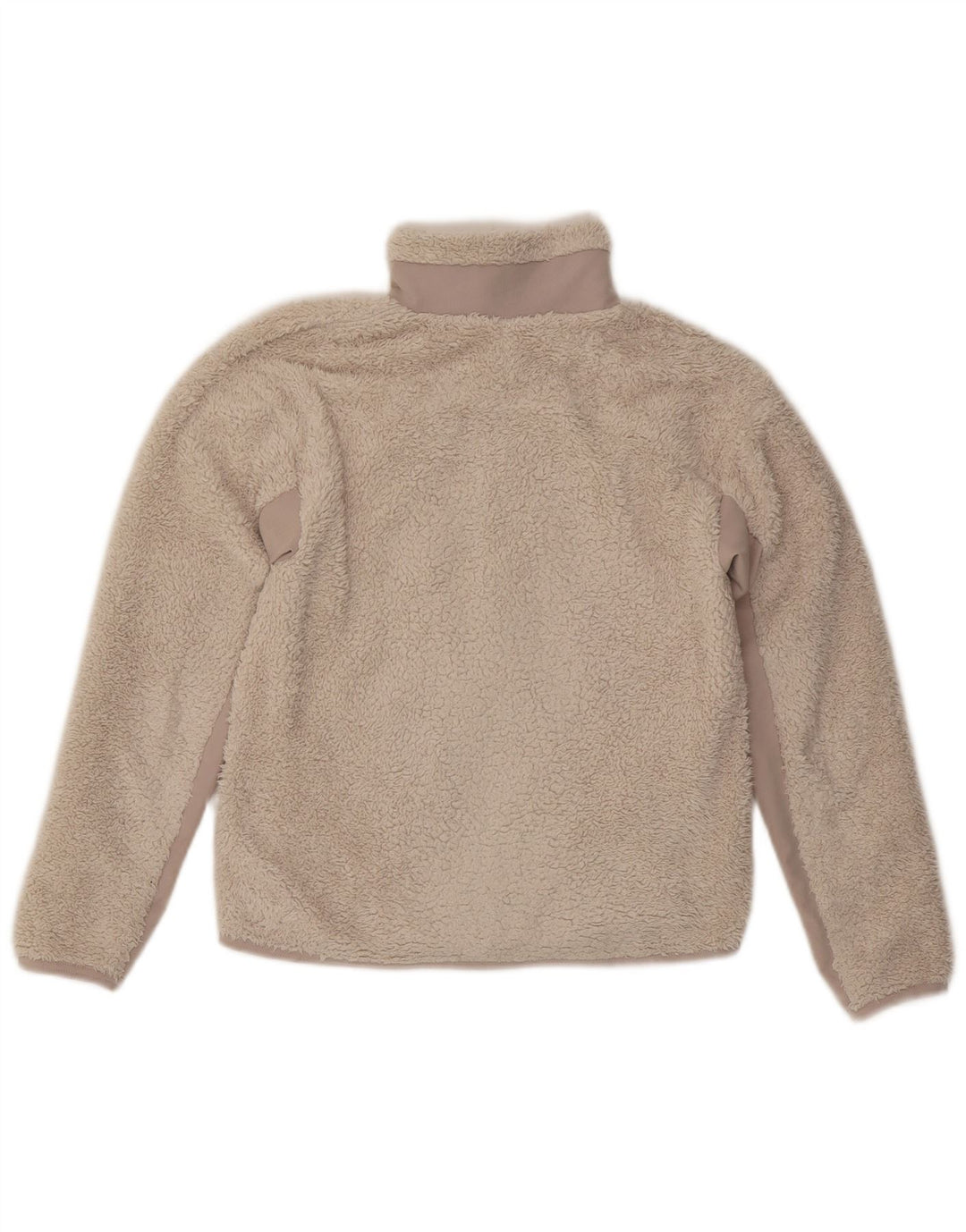 NIKE Damen-Fleecejacke in Übergröße, UK 6, XS, beige, Colourblock-Polyester