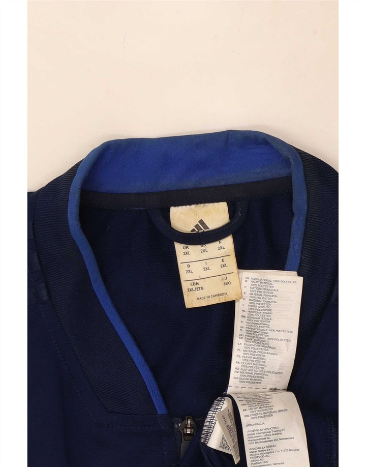 Adidas Herren Trainingsanzug Top Jacke 2XL Marineblau Polyester
