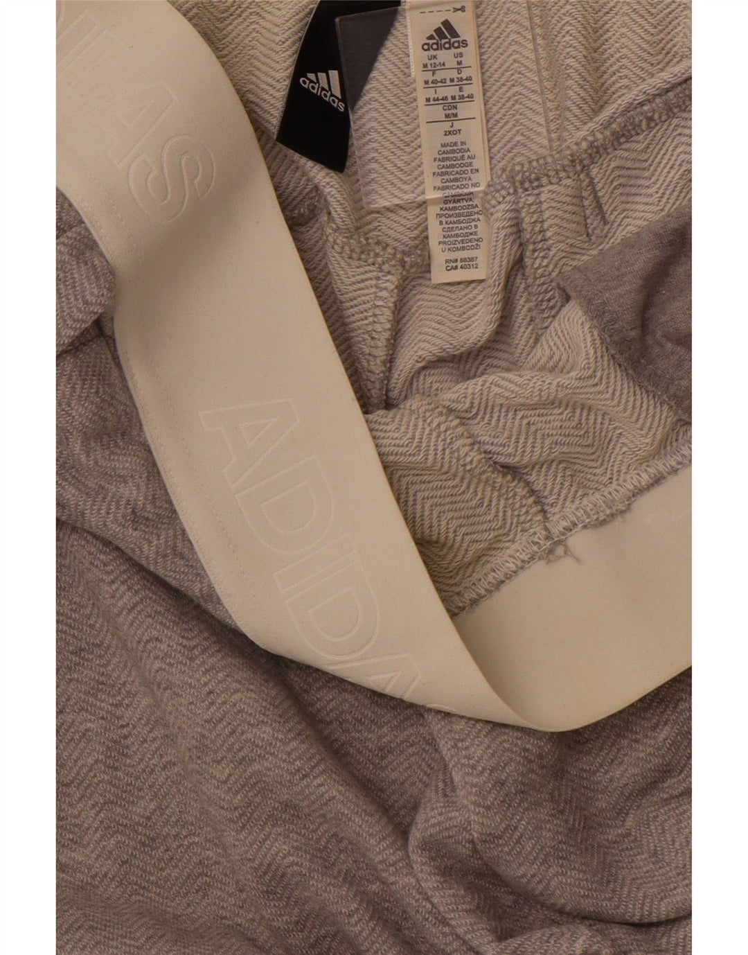 ADIDAS Damen-Trainingshose mit Grafik, UK 12/14, mittelgrauer Chevron