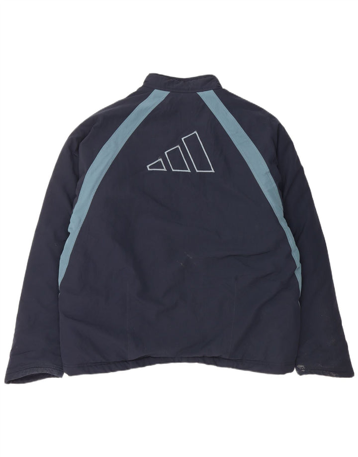 Adidas Herren-Trainingsanzug mit grafischem Oberteil, groß, marineblau, Polyester