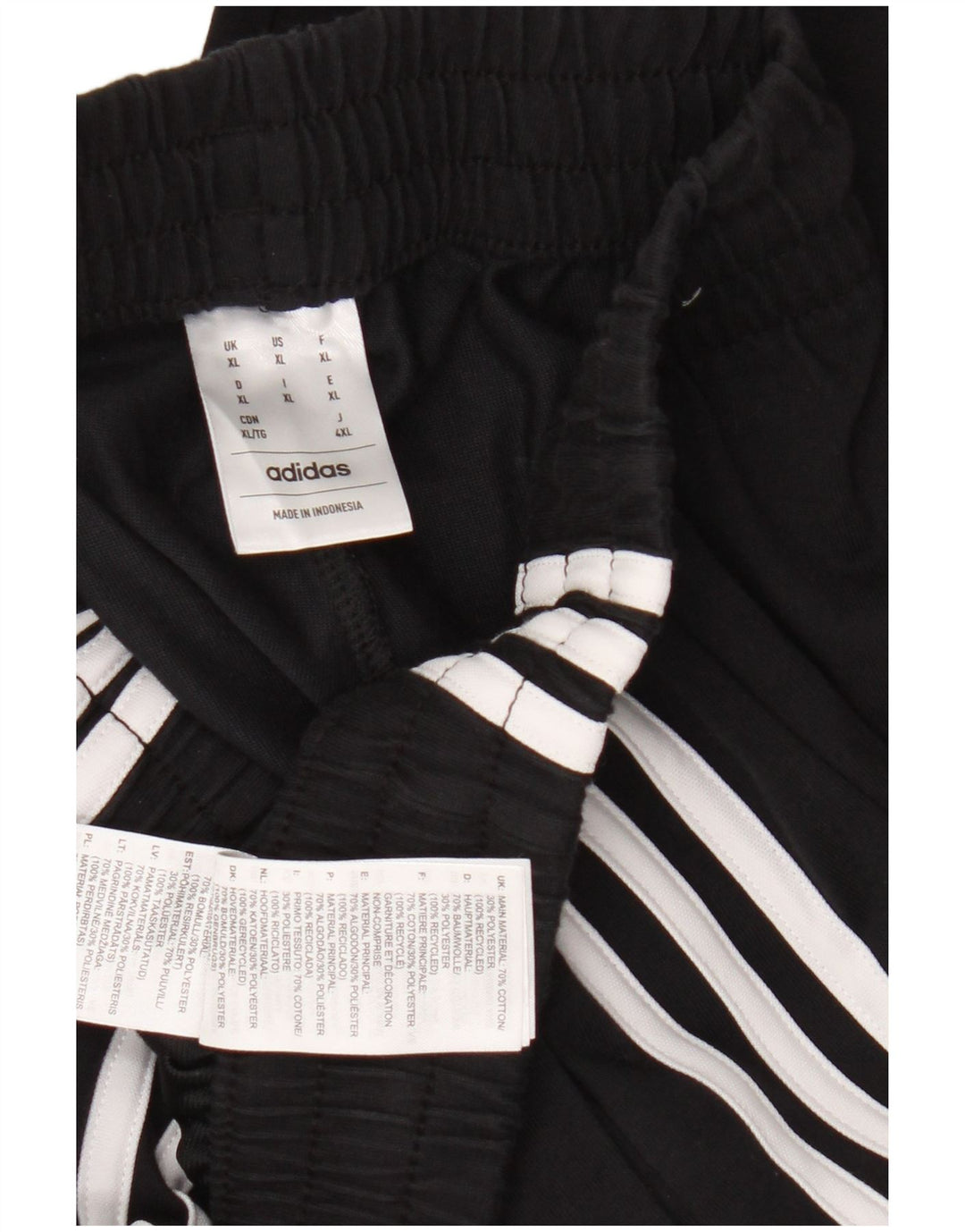 Adidas Herren-Trainingshose XL, schwarze Baumwolle