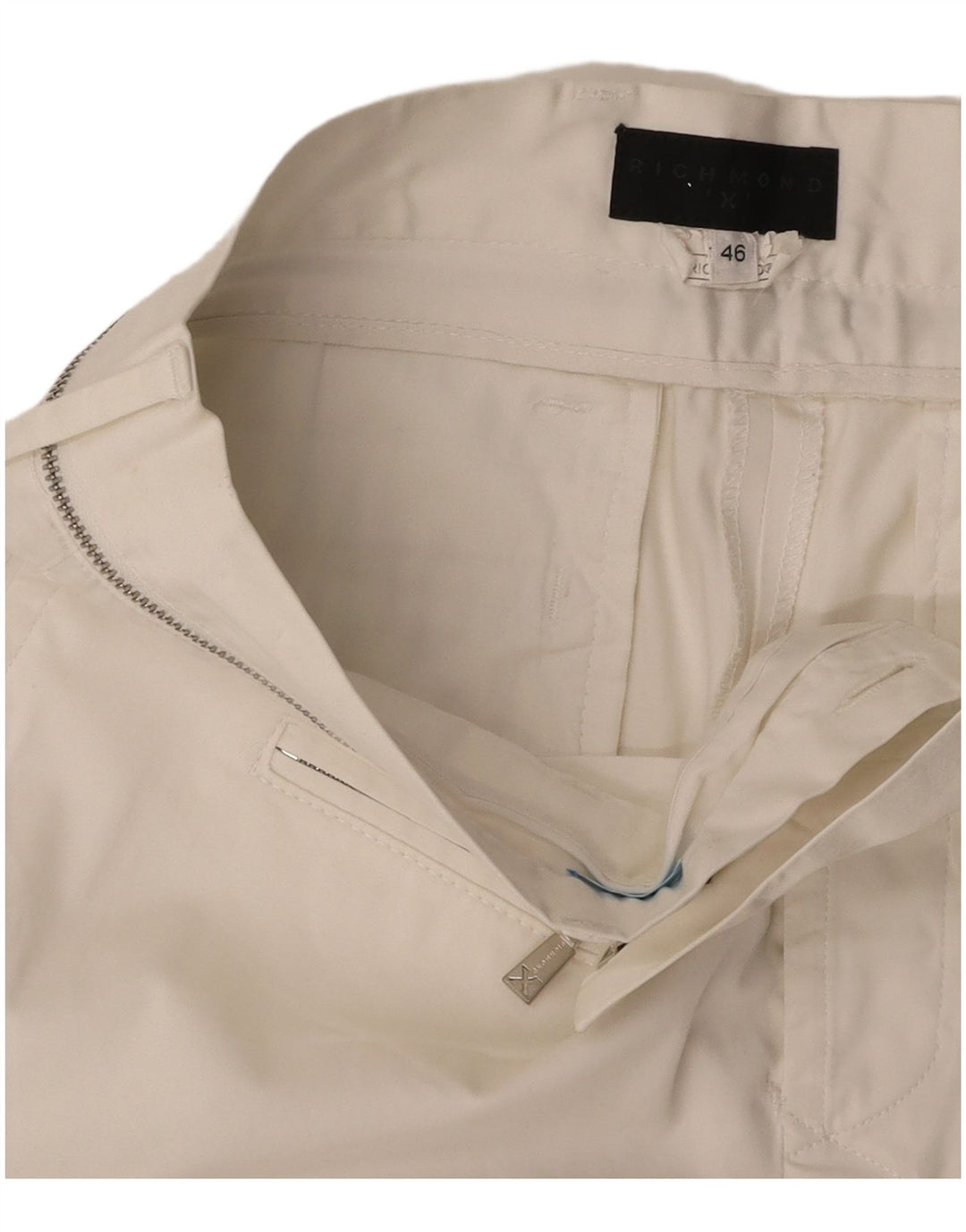 RICHMOND Damen Gerade Freizeithose IT 46 Large W32 L31 Weiß