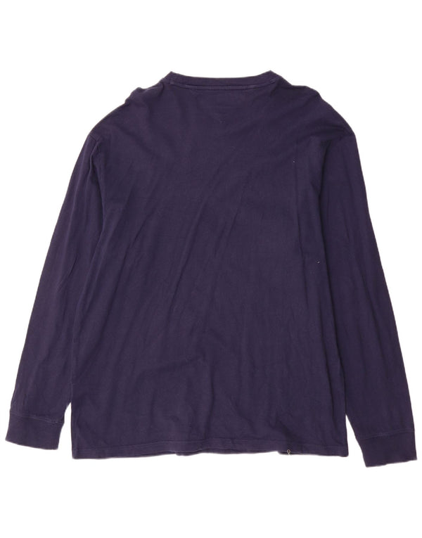 Tommy Hilfiger Herren Grafik-Oberteil, langärmelig, 2XL, Marineblau, Baumwolle