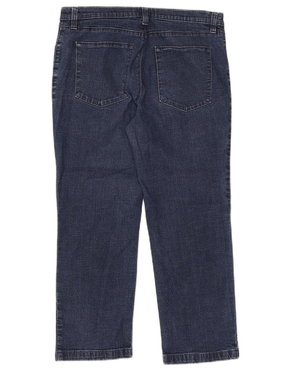Calvin Klein Damen Capri-Jeans W30 L21 Marineblau Baumwolle
