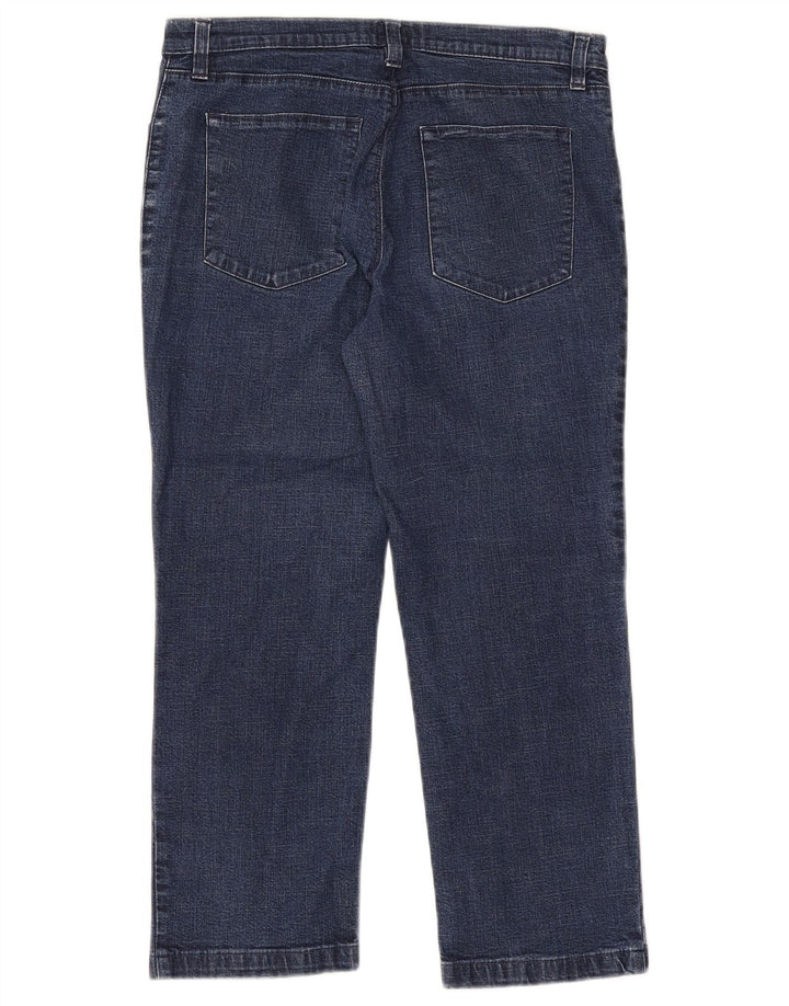 Calvin Klein Damen Capri-Jeans W30 L21 Marineblau Baumwolle