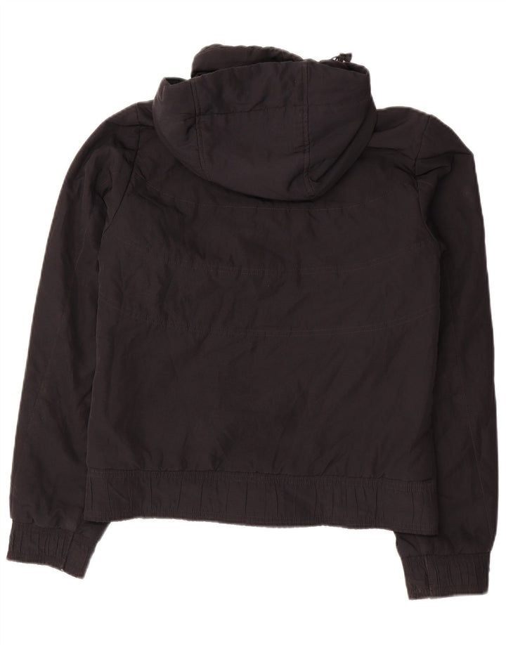 Nike Damen-Windbreakerjacke mit Kapuze, UK 10, Größe S, Schwarz, Polyester