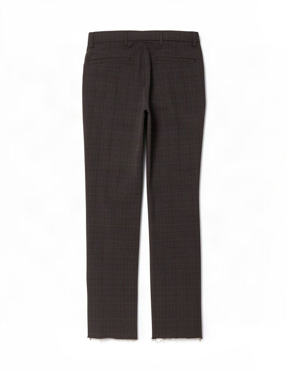 Marks & Spencer Herren-Chinohose, W30, L33, braun kariertes Polyester
