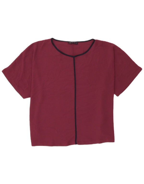 Marks & Spencer Damen-Blusenoberteil, normal, UK 20 2XL, Burgunderrot, Polyester
