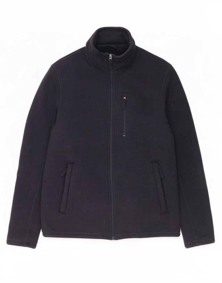 Marks & Spencer Herren-Sherpa-Trainingsanzug-Oberteil, mittleres marineblaues Polyester