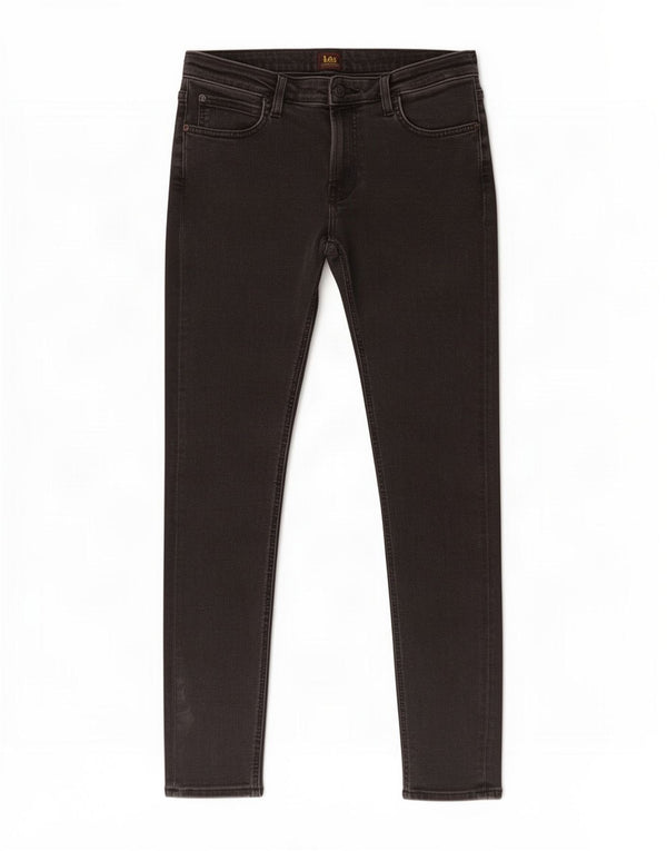 Lee Herren Malone Skinny Jeans W30 L32 Schwarze Baumwolle