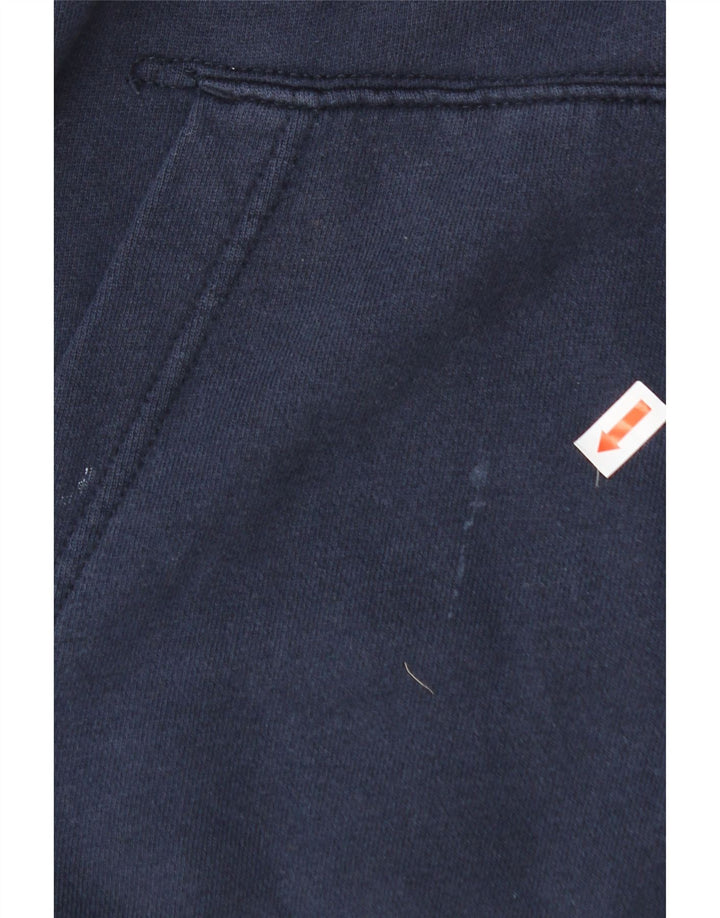 TOMMY HILFIGER Mens Regular Fit Graphic Hoodie Jumper Medium Navy Blue Vintage Tommy Hilfiger and Second-Hand Tommy Hilfiger from Messina Hembry 