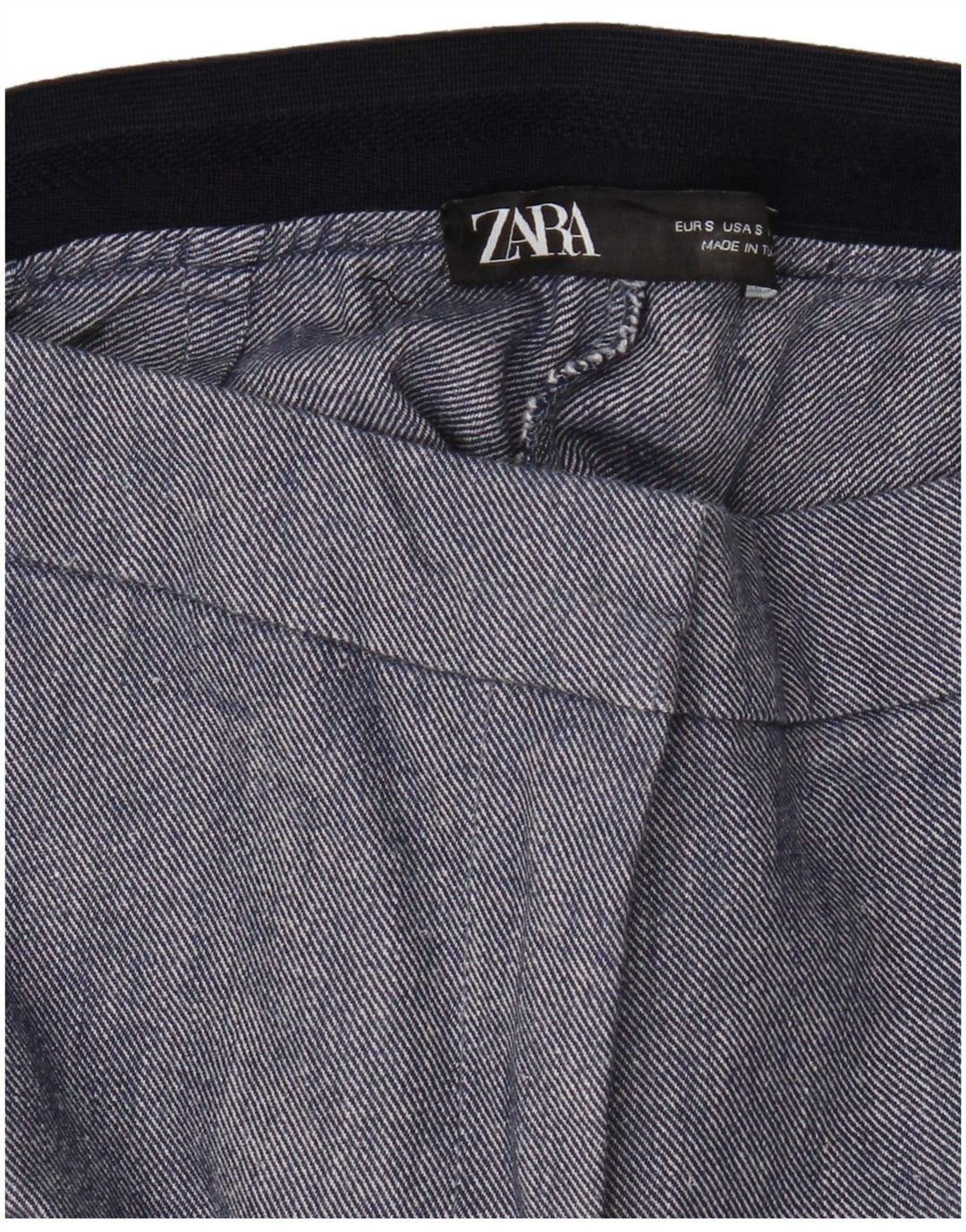 Zara Slim Chino-Hose für Damen, Größe S, W26, L27, Blau