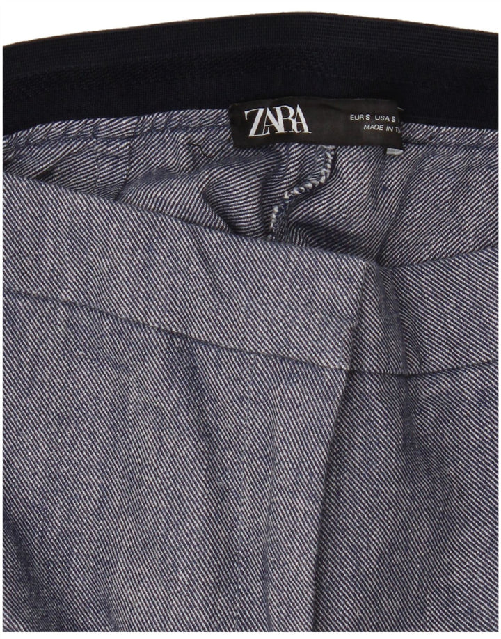 Zara Slim Chino-Hose für Damen, Größe S, W26, L27, Blau