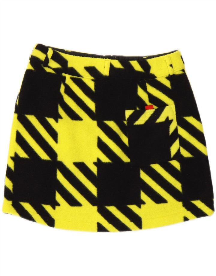 Adidas Damen Minirock UK 10 Small W27 Gelber Hahnentritt