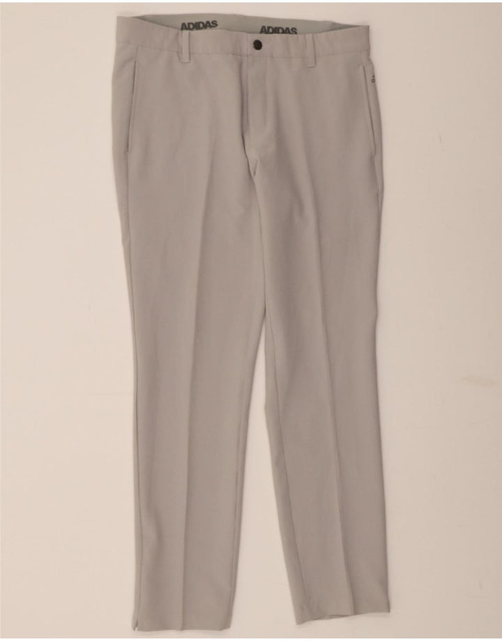 ADIDAS Mens Slim Chino Trousers W34 L32 Grey Polyester Vintage Adidas and Second-Hand Adidas from Messina Hembry 