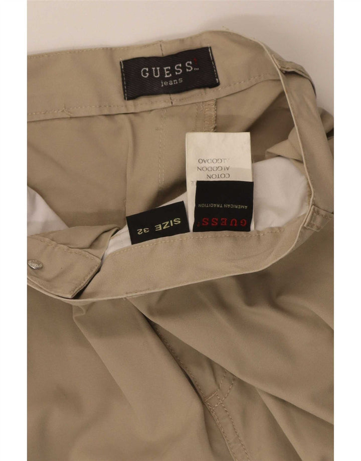 Guess Gerade Herren-Cargohose W32 L30 Beige Baumwolle