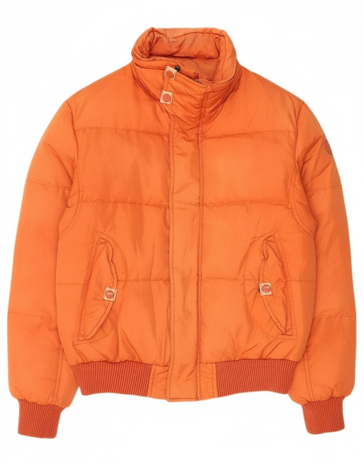 GAS Mens Padded Jacket UK 42 XL Orange Polyamide