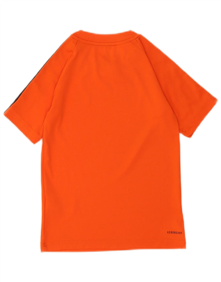 Adidas Jungen Aeroready T-Shirt Top 7-8 Jahre Orange Polyester