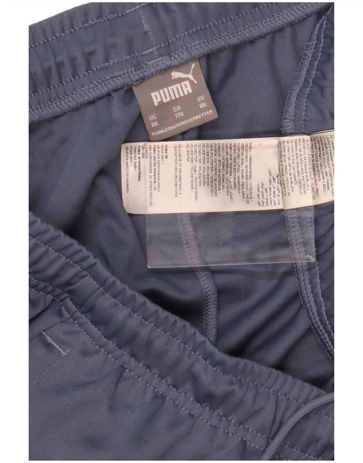 PUMA Mens Tracksuit Trousers Joggers 2XL Blue Colourblock Polyester