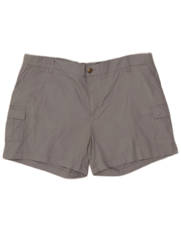 LEE Damen-Cargoshorts mit normaler Passform und mittelhohem Bund, US 22 3XL W42, graue Baumwolle