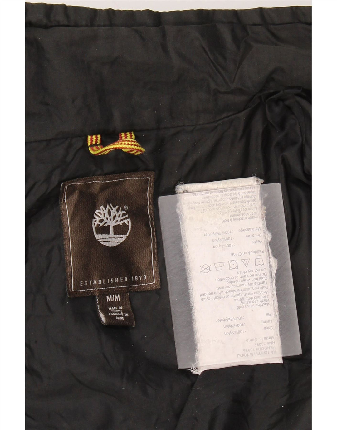 Timberland Herren Wattierte Weste UK 38 Medium Schwarz Nylon