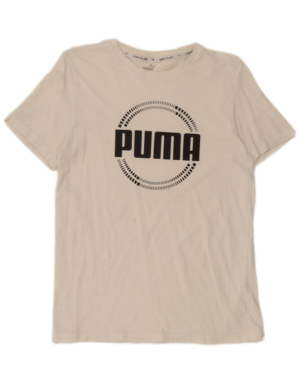 Puma Jungen Grafik T-Shirt Top 15-16 Jahre Weiß