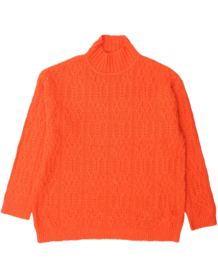 Marks & Spencer Rollkragenpullover für Damen, Gr. 14, mittelorange