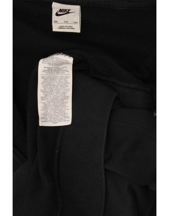 Nike Herren-Kapuzenpullover mit Reißverschluss, 2XL, schwarze Baumwolle