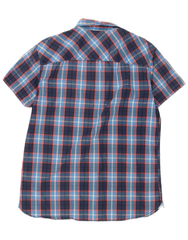 Jack & Jones Herren Kurzarmhemd XL Marineblau kariert
