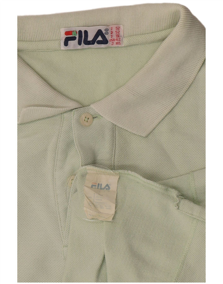 Fila Herren Poloshirt IT 52 Große grüne Baumwolle