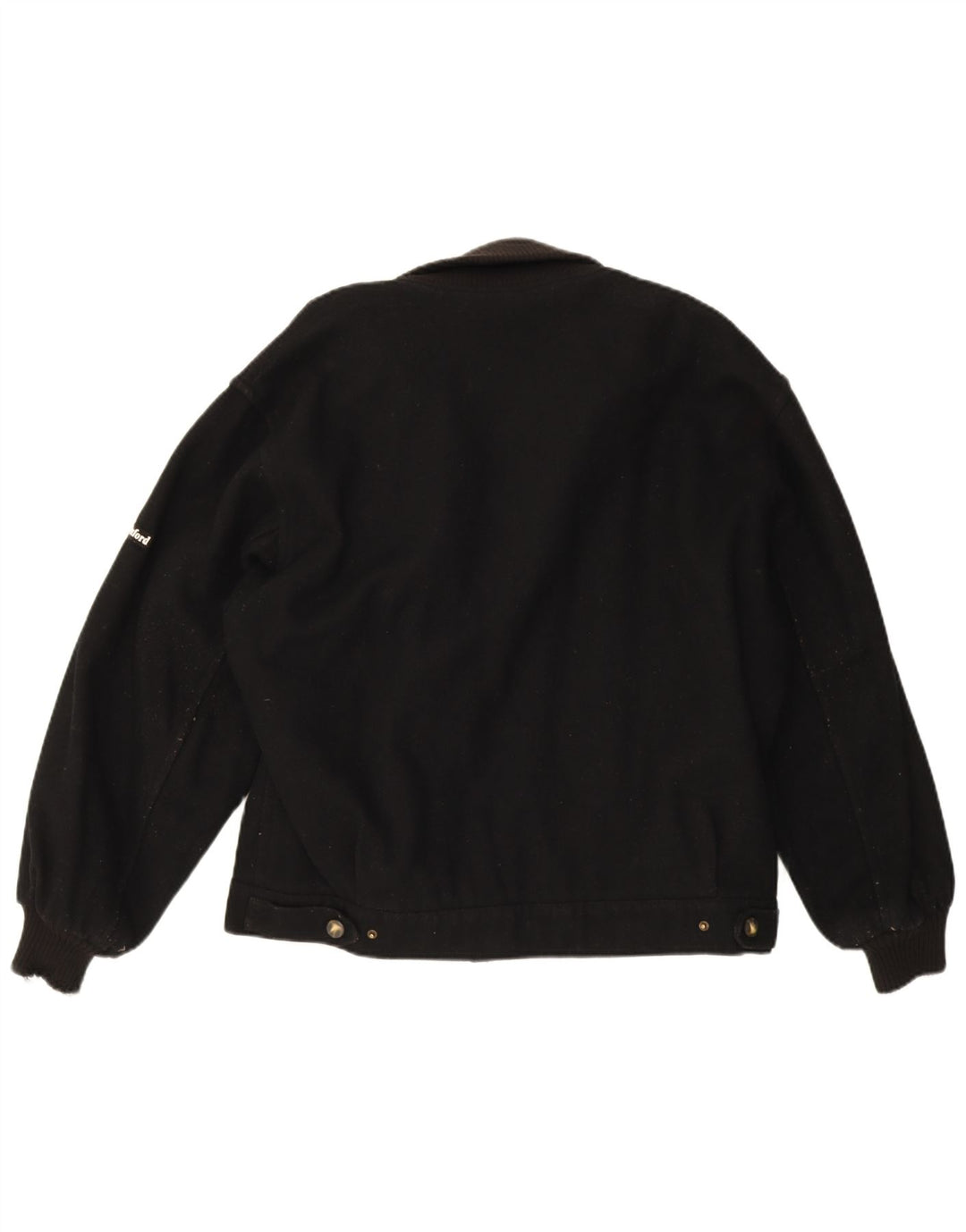 Ivy Oxford Herren Bomberjacke UK 42 XL Schwarze Wolle
