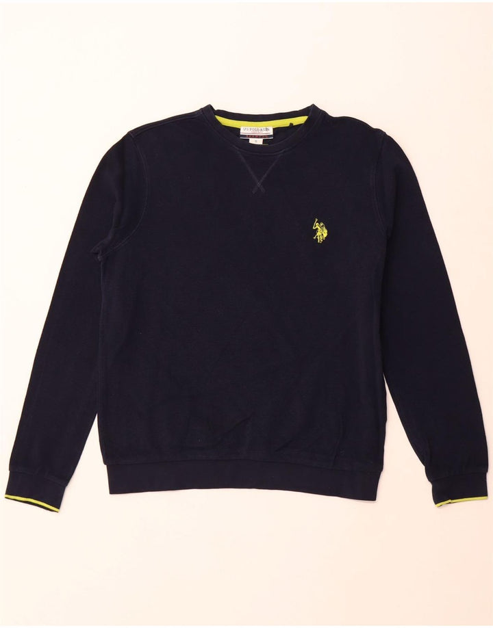 US POLO ASSN. Herren-Sweatshirt-Pullover, klein, marineblau, Baumwolle