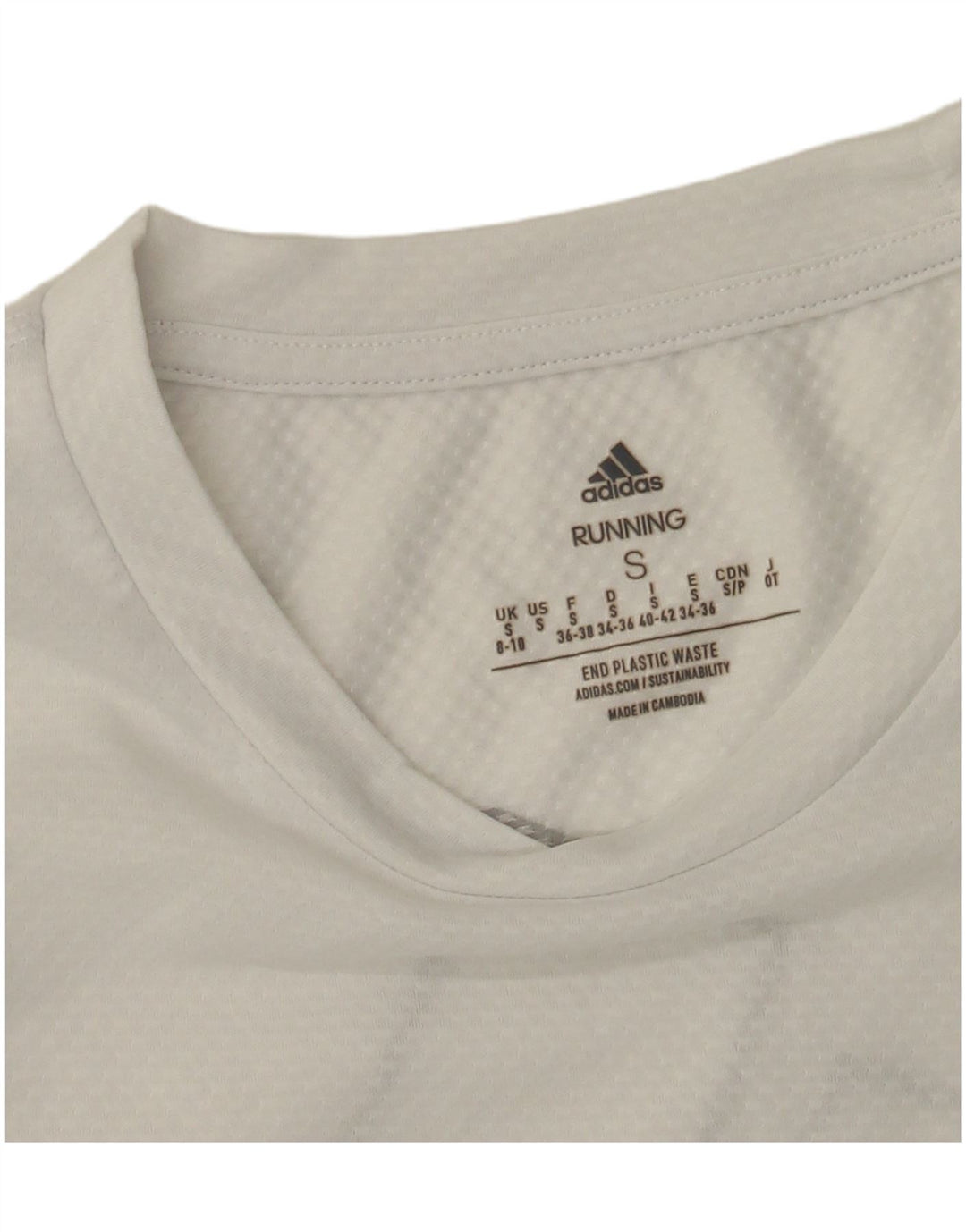Adidas Damen Graphic Top Langarm UK 8/10 Small Weiß Polyester