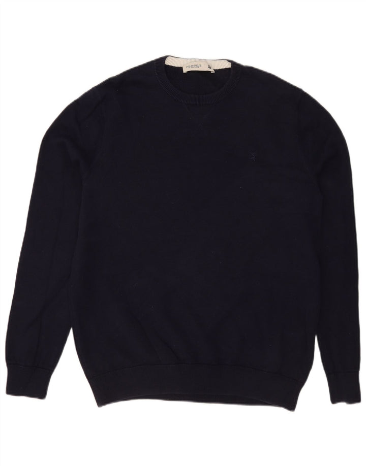Pringle Herren-Pullover mit Rundhalsausschnitt, mittlere marineblaue Baumwolle