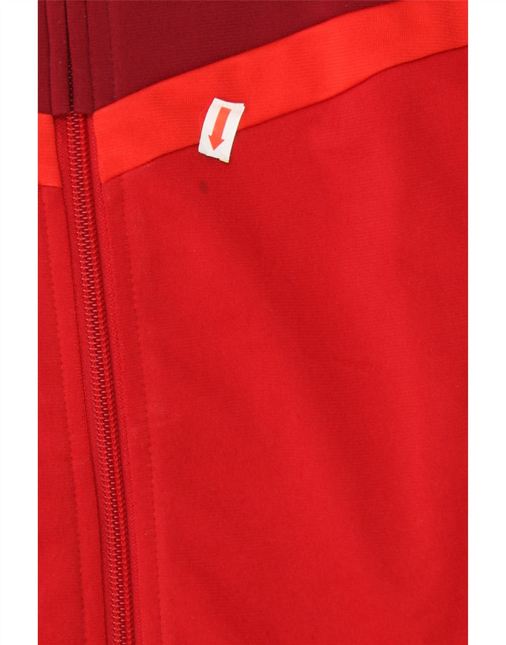 ADIDAS Boys Tracksuit Top Jacket 9-10 Years Red Colourblock Polyester Vintage Adidas and Second-Hand Adidas from Messina Hembry 