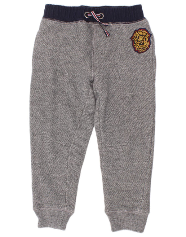 Joules Jungen-Trainingshose, Jogginghose, 2–3 Jahre, graue Farbblock-Baumwolle